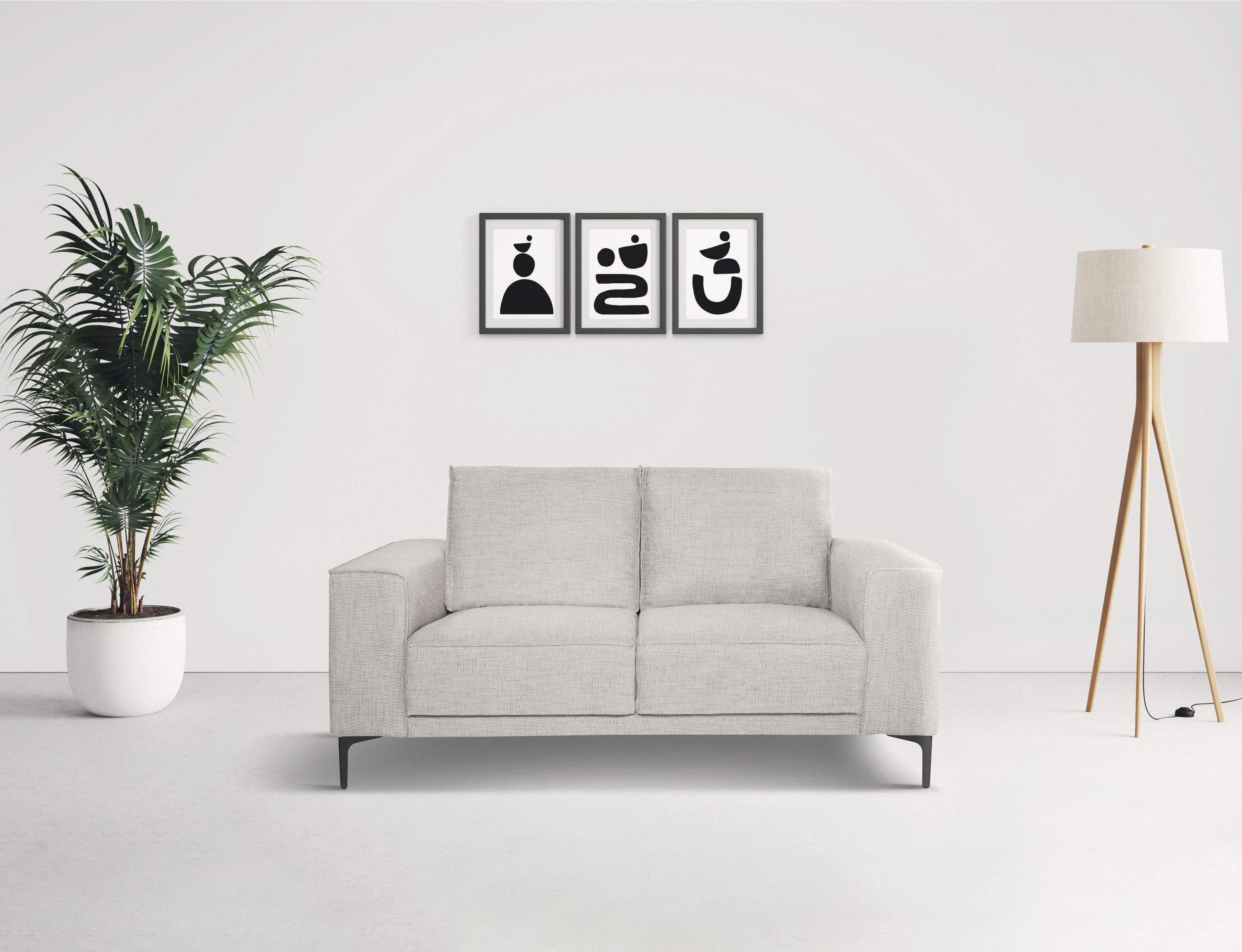 OTTO home 2-Sitzer "Kompaktsofa Oland, Struktur, Flachgewebe, Luxus-Microfa günstig online kaufen