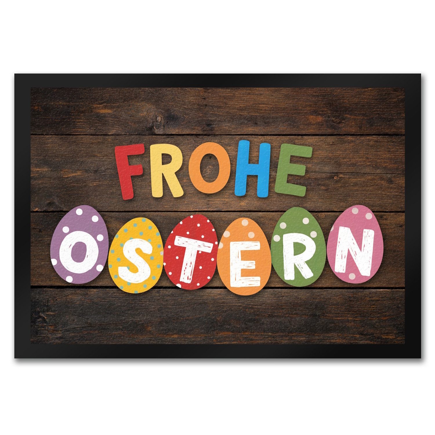 speecheese Fußmatte Fröhliche Ostern Fußmatte in 35x50 cm mit bunten Eiern