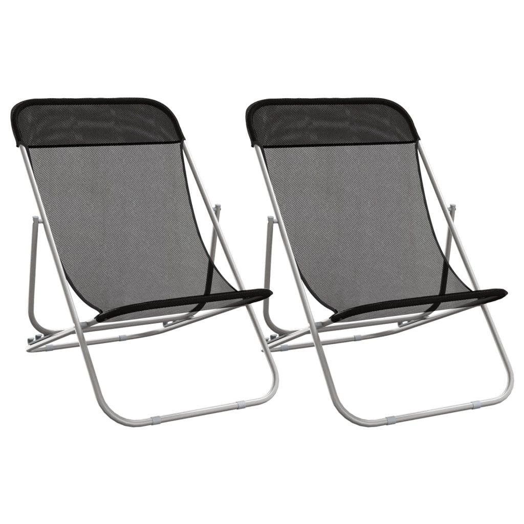 vidaXL Gartenliege Strandstühle 2 Stk. Textilene günstig online kaufen