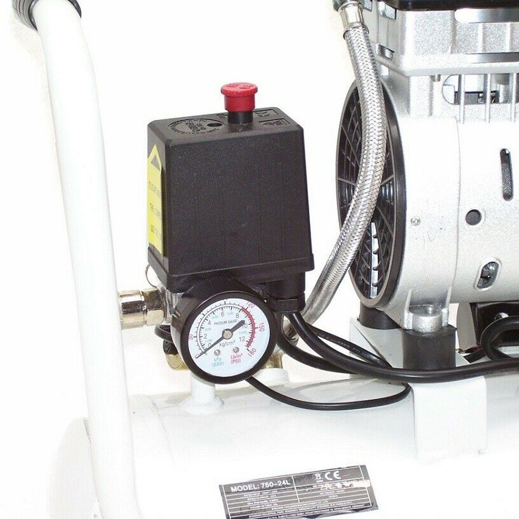 Apex Kompressor Flüster Kompressor ölfrei 40294 Luftkompressor 24L Kessel 750W 64dB, 750 W