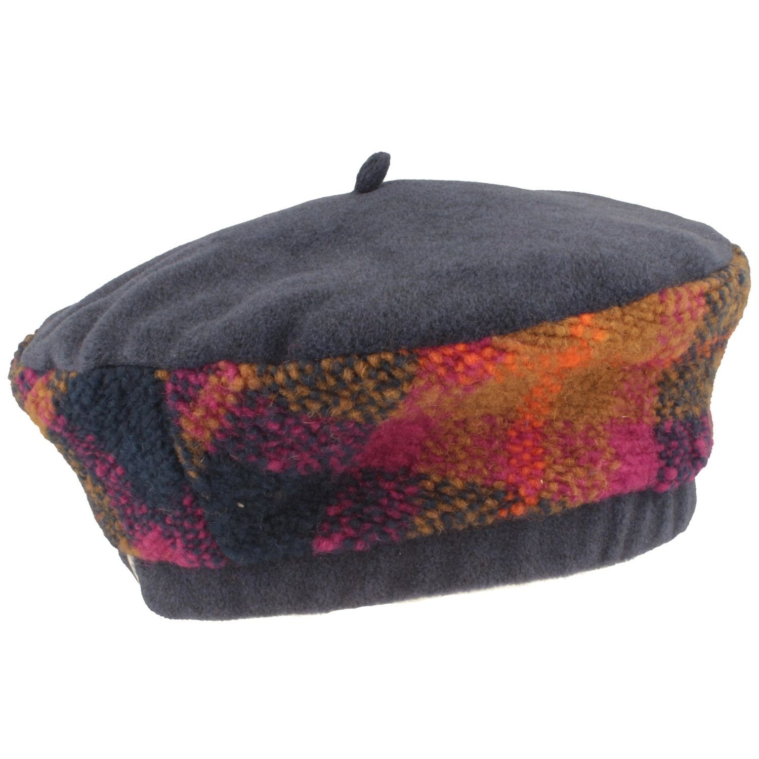 MtM Baskenmütze warme Fleece Winter-Baskenmütze mit Multicolor Wollstoff