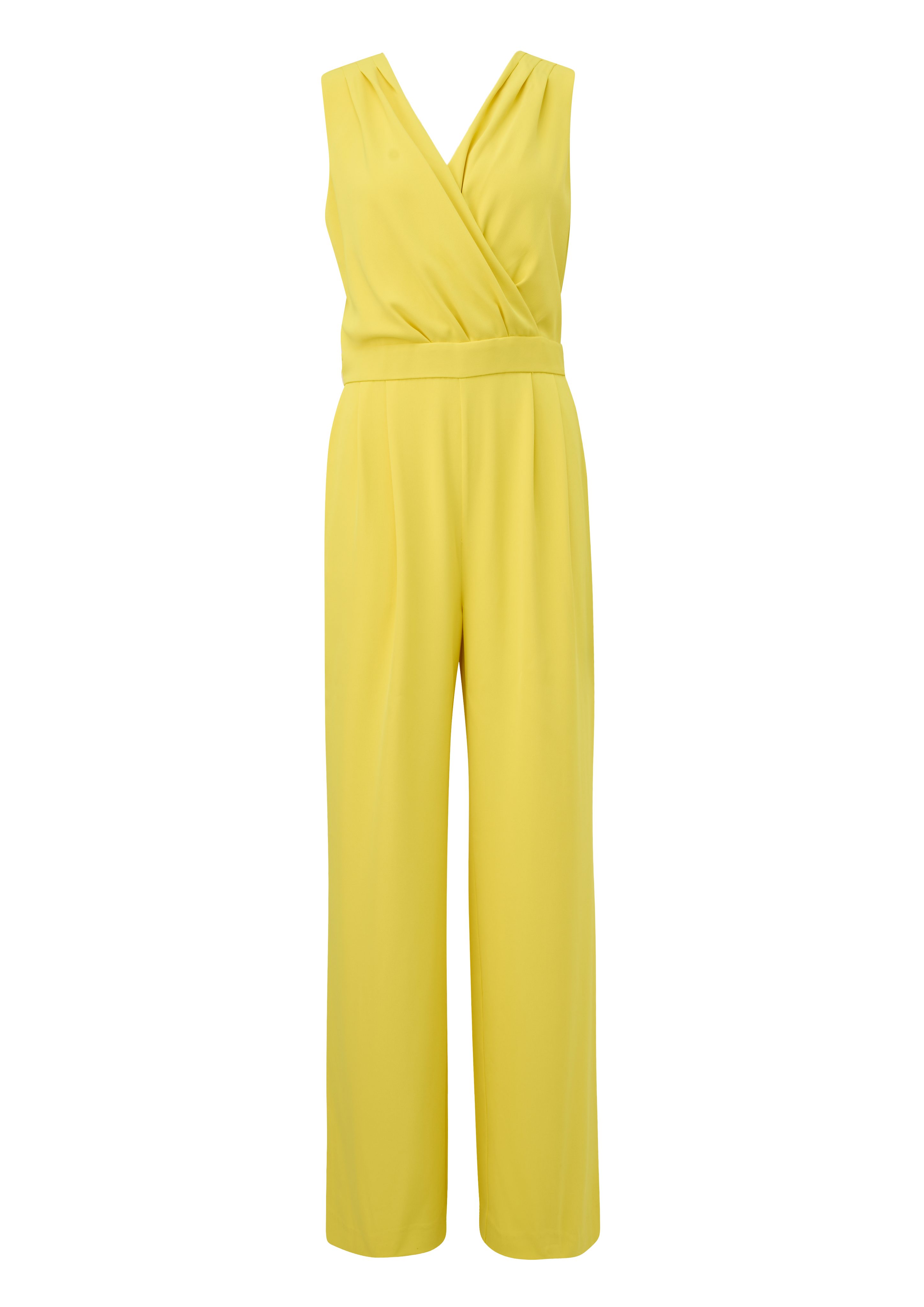 Comma Overall Ärmelloser Jumpsuit mit Faltendetail