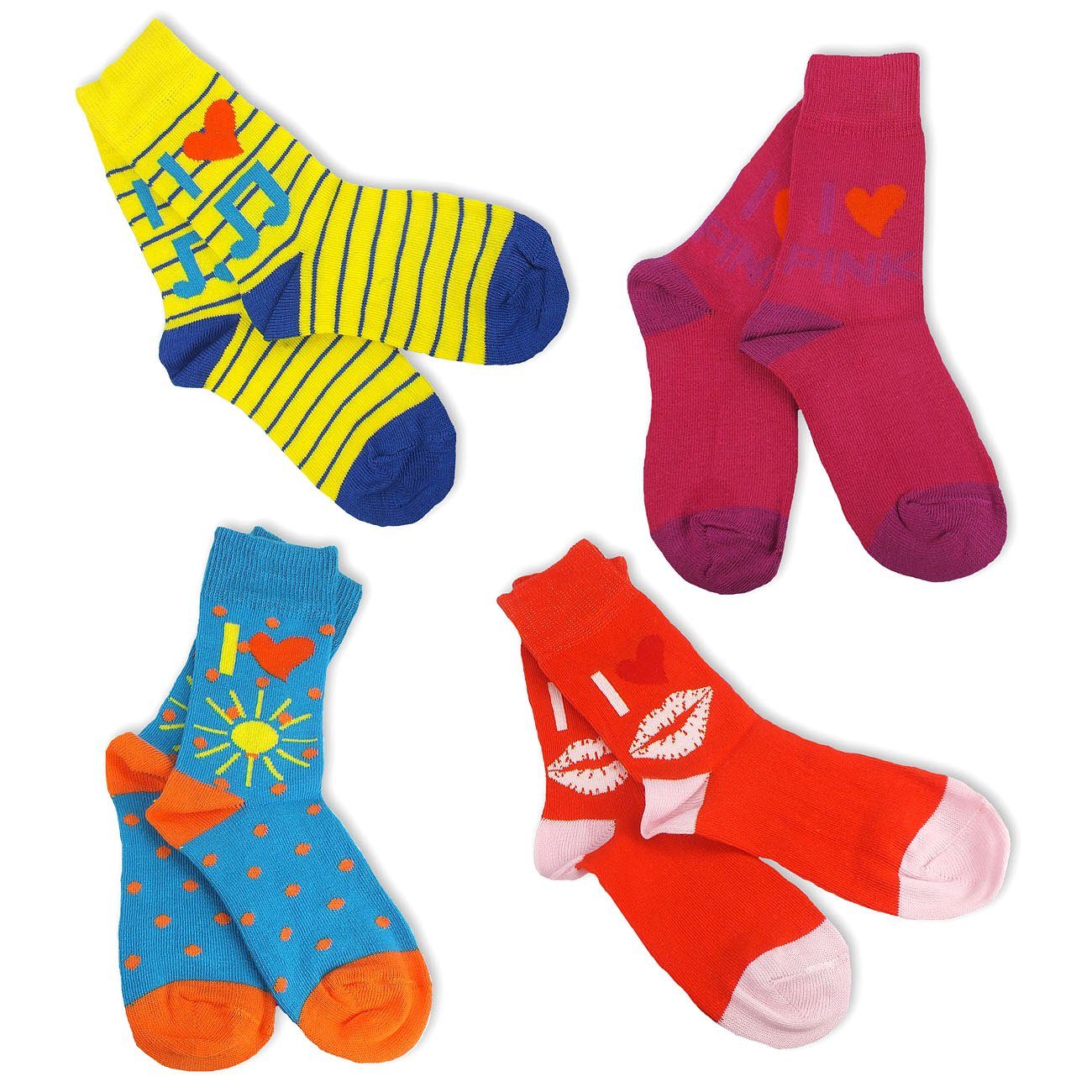 s.Oliver Langsocken S20228 (Set, 4-Paar, 4 Paar) Kinder Socken, Jungen & Mädchen mit Baumwolle, Kindersocken