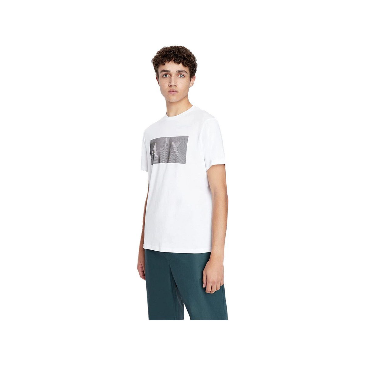 (1-tlg) Armani T-Shirt weiß fit Giorgio regular