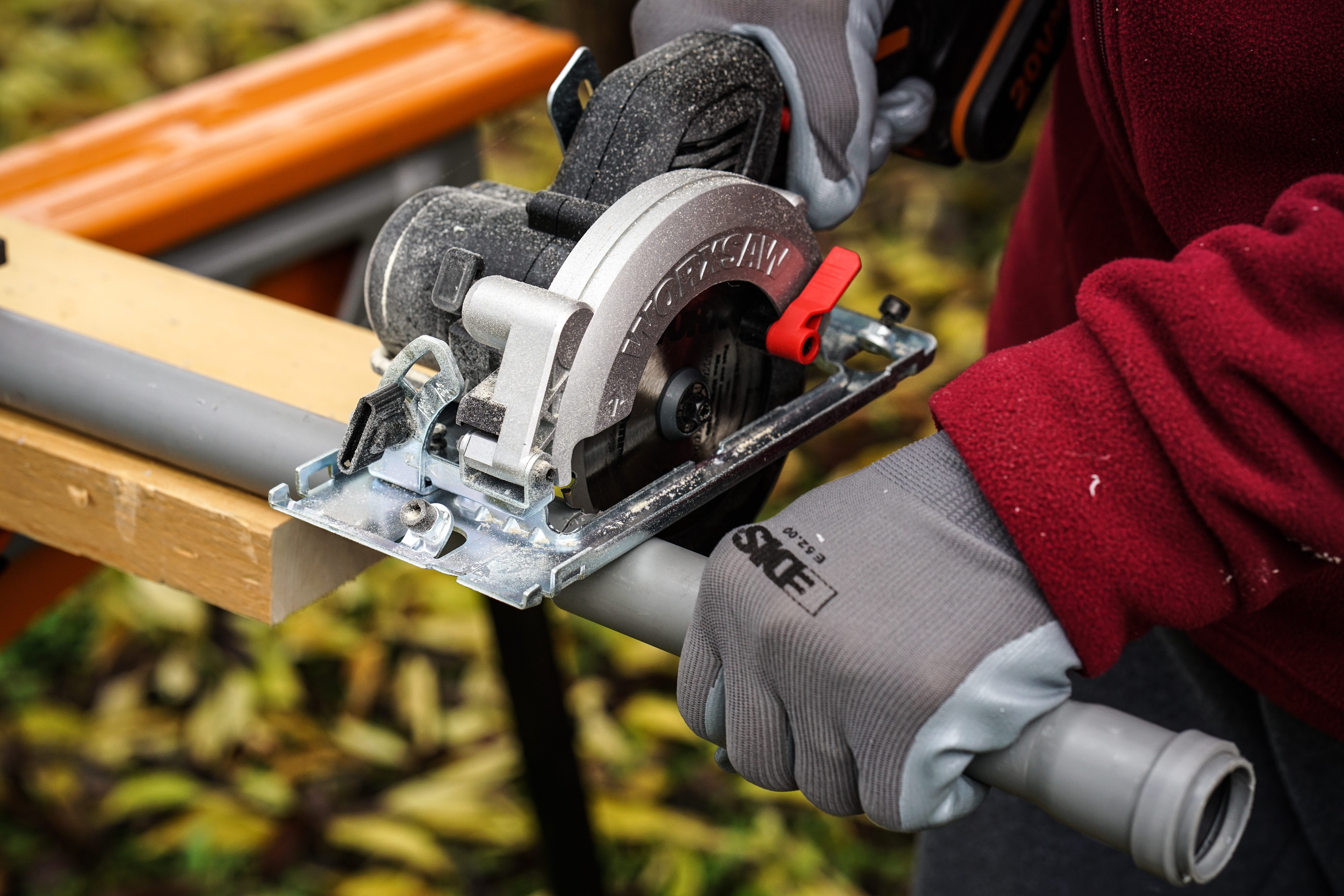 Worx Akku-Handkreissäge WX531.9 NITRO, für präzise Schnitte in Holz, Metall, PVC uvm., ohne Akku & Ladegerät