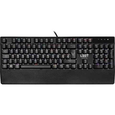 L33T MEGINGJÖRD mechanische Gaming Tastatur mit Beleuchtung Gaming-Tastatur (Gaming Tastatur mit LED Beleuchtung und RGB Beleuchtung)