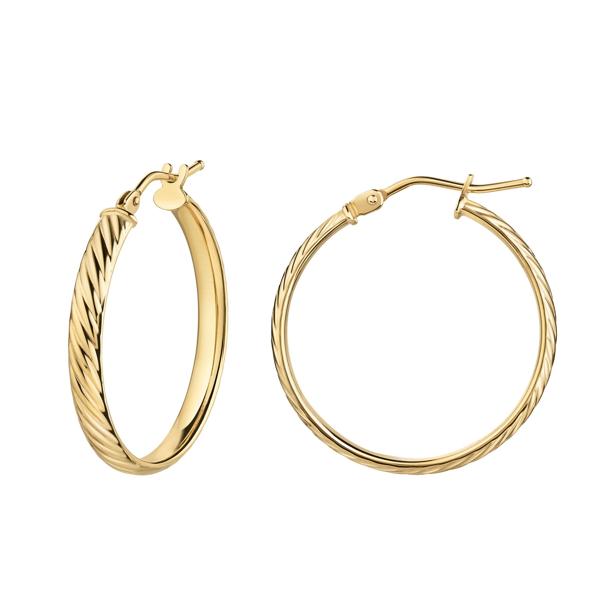 Fascination by Ellen K. Paar Creolen 375/- Gelbgold 22mm