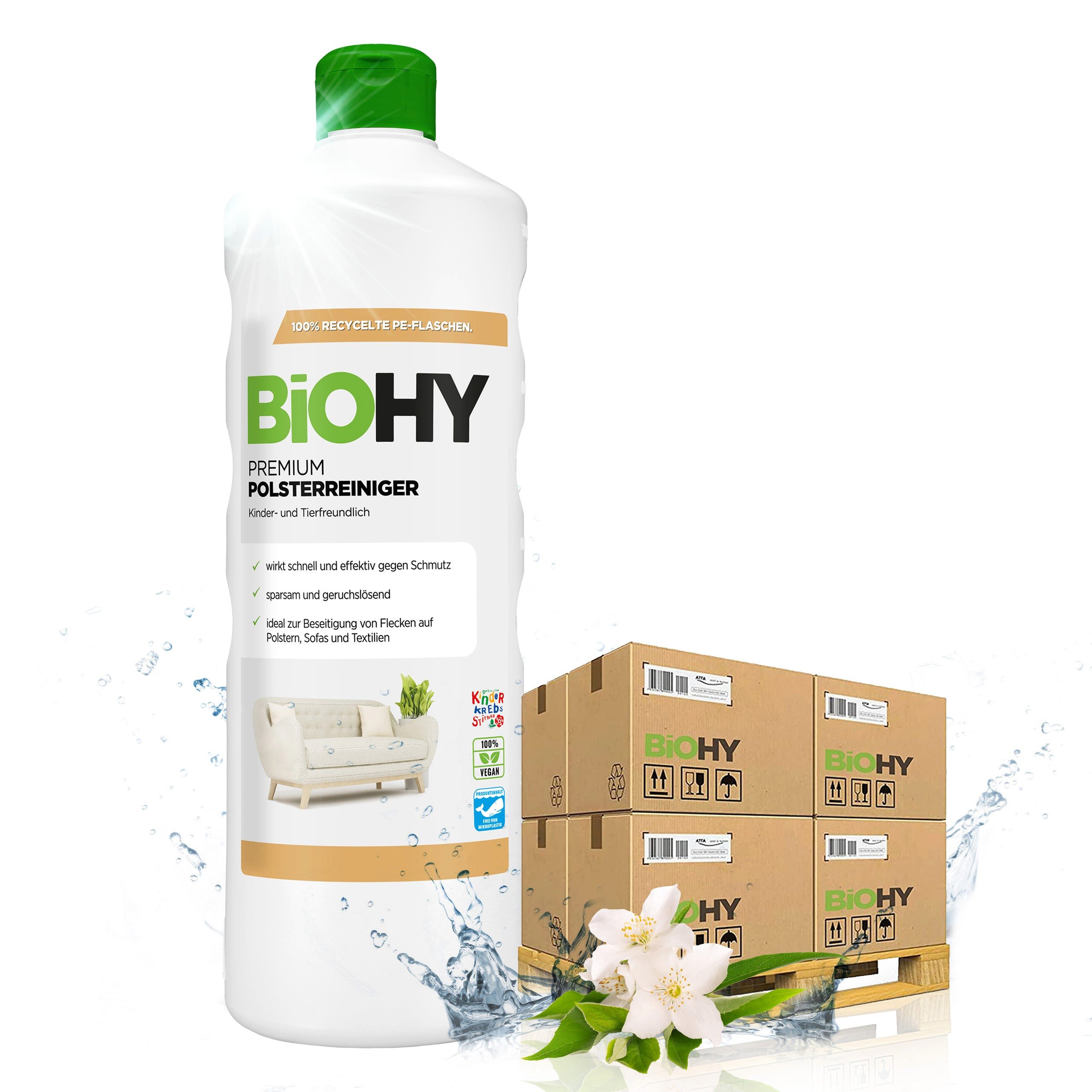 BiOHY Premium Polsterreiniger 12er Pack (12 x 1 Liter Flasche) Polsterreiniger (12-St)