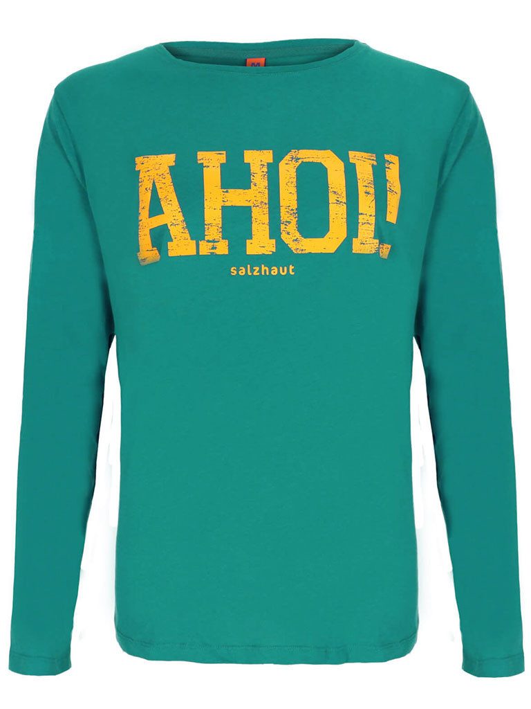 salzhaut Langarmshirt Damen Shirt Kant mit Ahoi-Print - Sweatshirt mit Rundhalsausschnitt