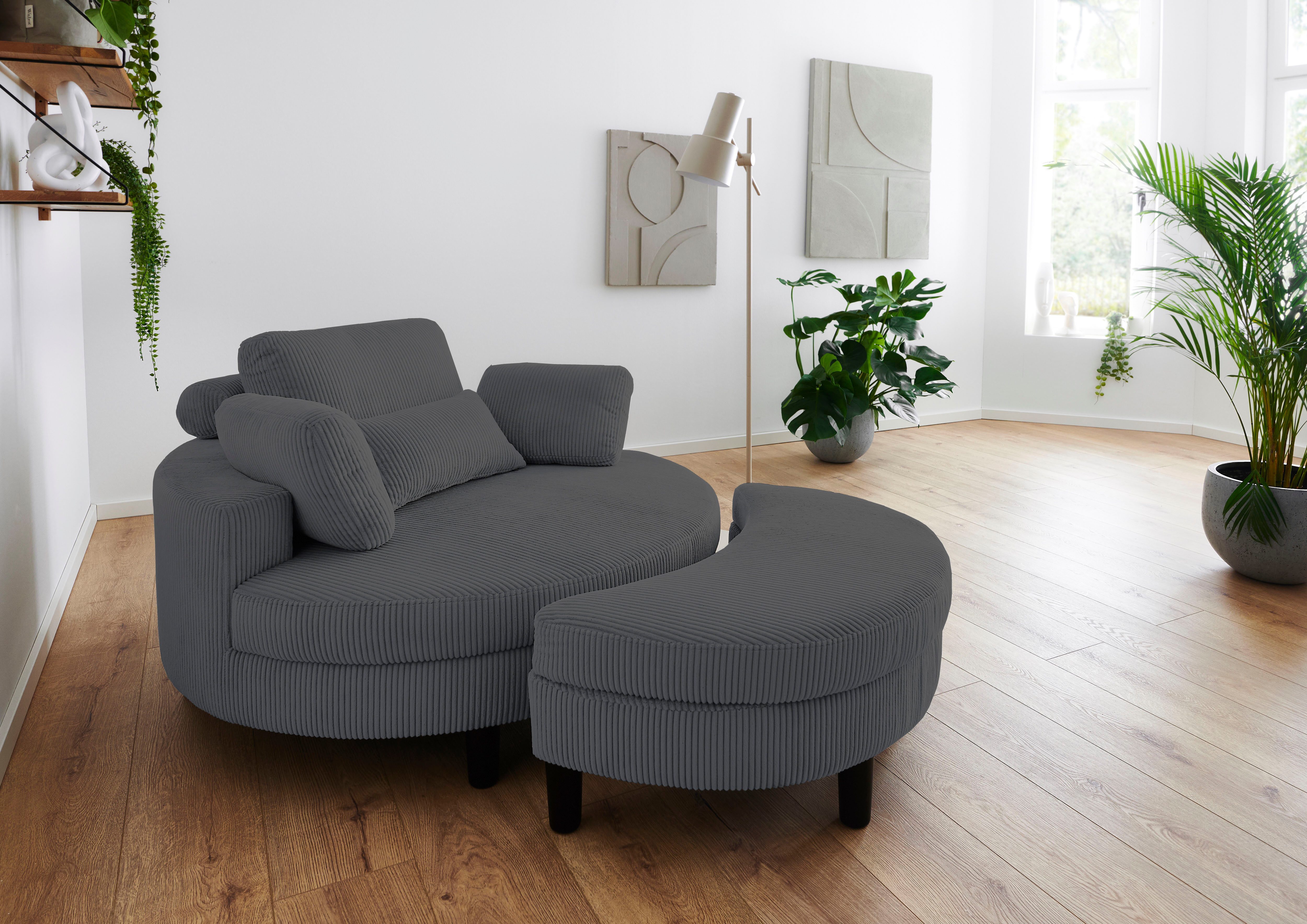 ATLANTIC home collection Loveseat Ravi, B: 114 cm, XXL- Sessel, mit Staurau günstig online kaufen