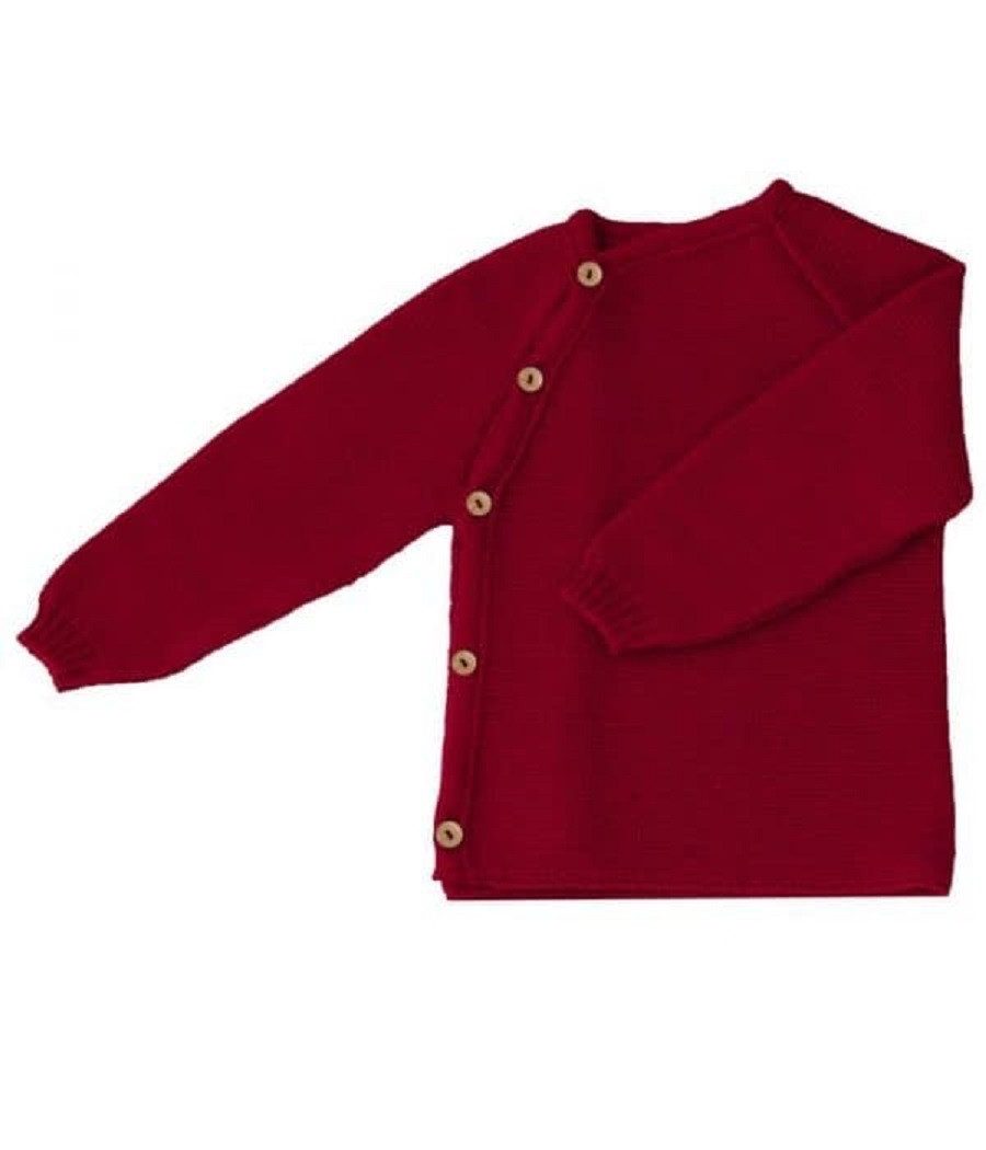 Wickelstrickjacke Wickelhemd Schlütly aus Merino-Wolle Popolini Iobio gestrickt