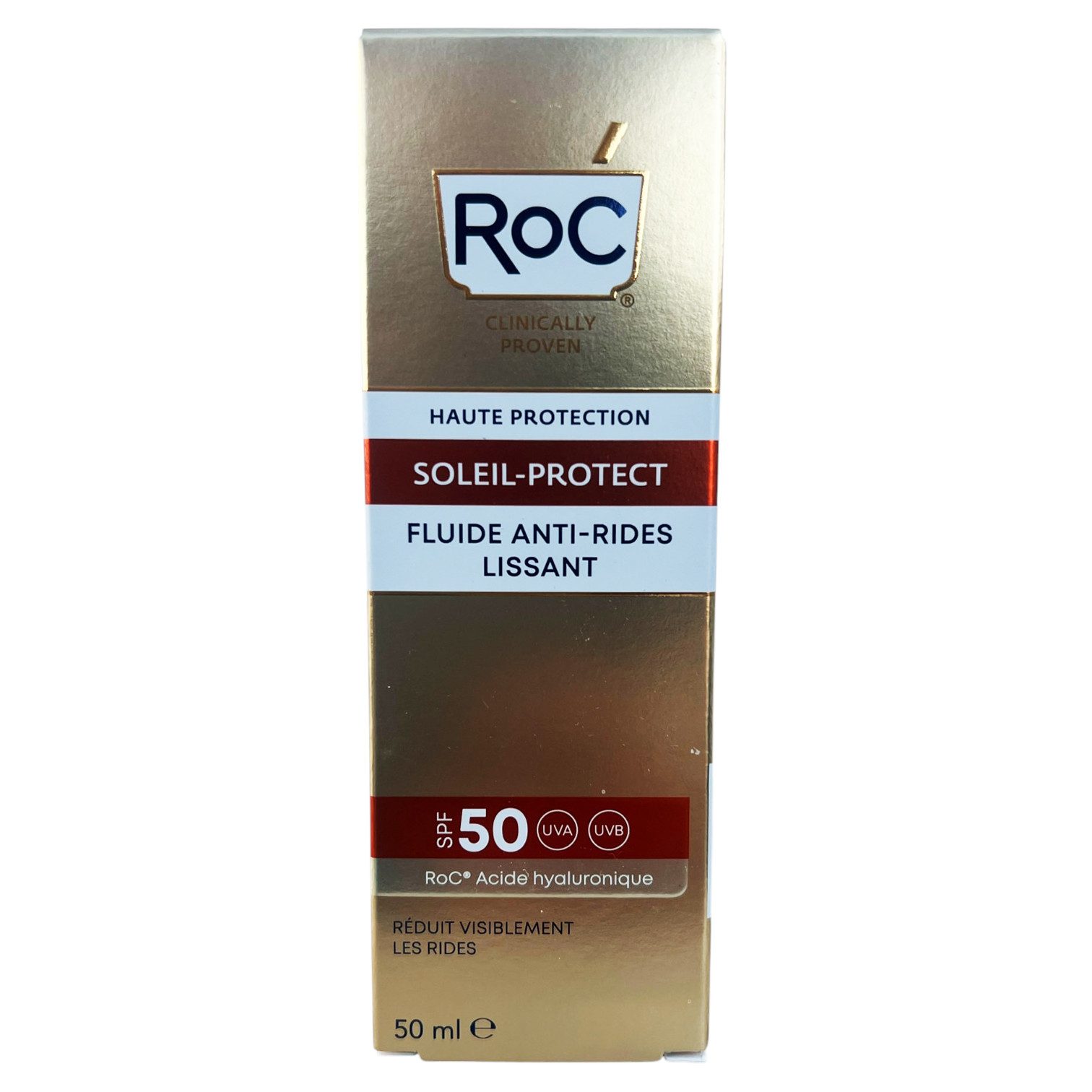 Roc Sonnenschutzcreme Soleil-Protect Anti-Wrinkle Smoothing Fluid SPF50+ - Visibly Reduc