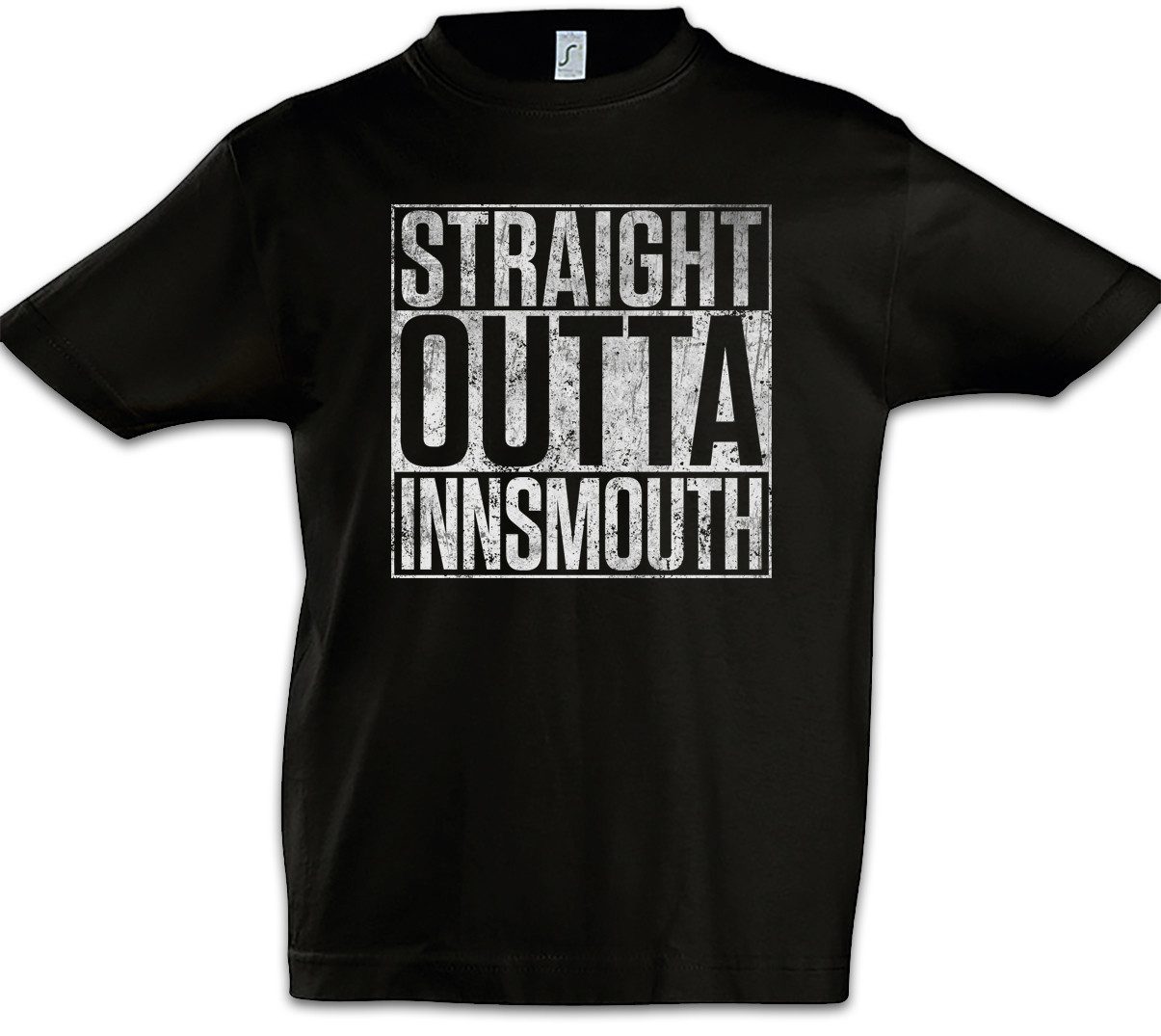 Urban Backwoods Print-Shirt Straight Outta Innsmouth Kinder T-Shirt City Wars Horror Town Cthulhu (1-tlg) Lovecraft Miskatonic Arkham Dunwich