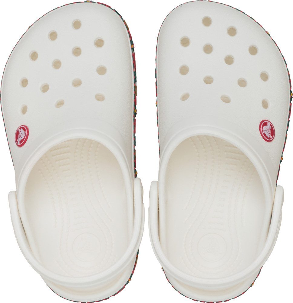 Crocs Crocband Holiday Clog K Clog Weihnachtsschuh, Hausschuh mit bunter Bordüre