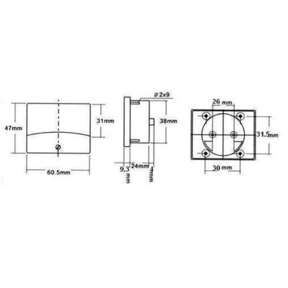 Velleman Strommessgerät Drehspulpanelmeter zum Einbau in elektronische Instrumente, Schalttafe, 1-tlg.
