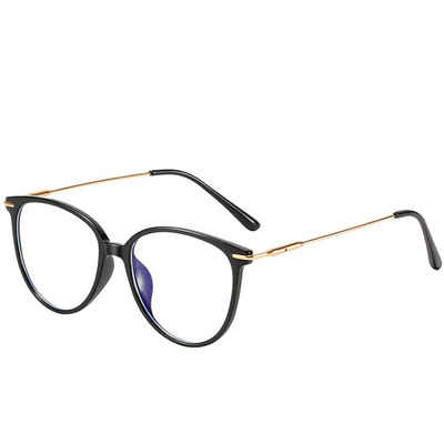 Leway Brillengestell »Computerbrille Anti-Blaulichtbrille Nicht verschreibungspflichtige Anti-Ermüdungs-Anti-Blaulicht-Anti-Ultraviolett-Retro-Metallrahmen-Brillenrahmen«