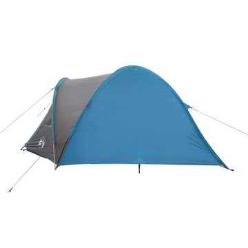 vidaXL Vorzelt Campingzelt 4 Personen Blau 300x250x132 cm 185T Taft