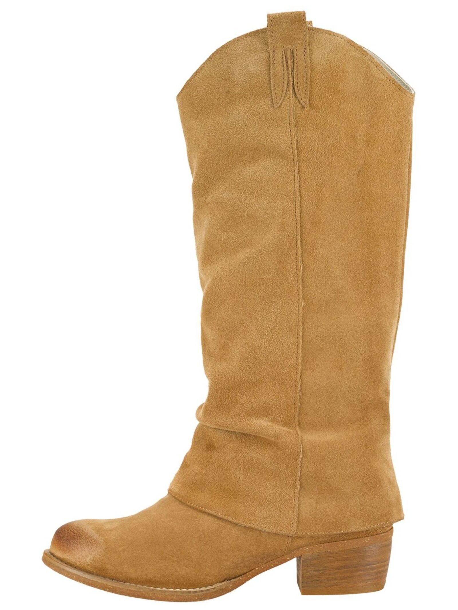 Felmini Wide Fit Stiefel Veloursleder Bikerboots