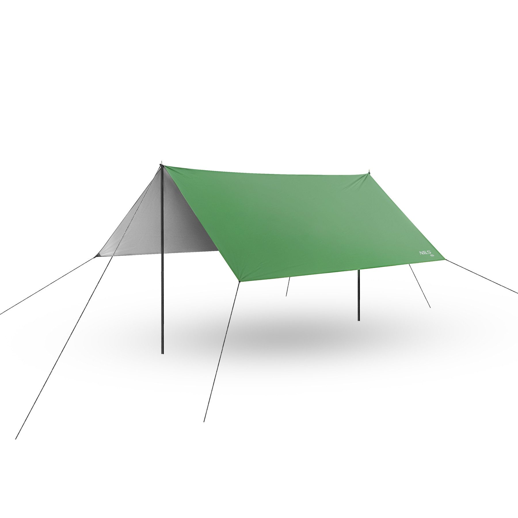 NILS CAMP Tarp-Zelt NC17107 TARP CAMPINGPLATTE 300X300 CM GRÜN NILS CAMP, (Spar-Set, 1 tlg., 300 x 300 cm wasserdicht), UV-Schutz, wasserdicht 1000 mm, mit Heringen