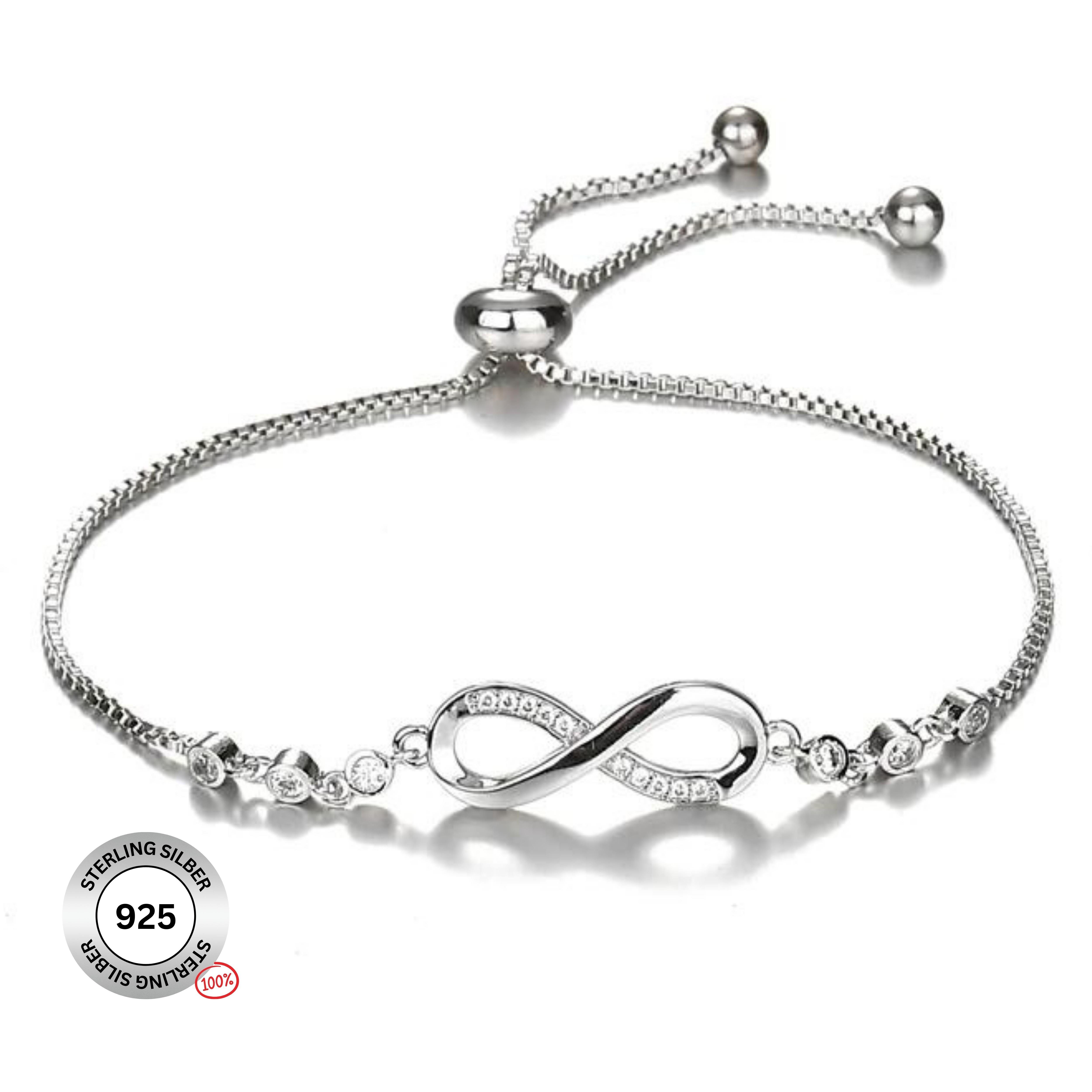 Felino Silberarmband Armband Infinity Damen Frauen Diamanten Unendlich Lieb günstig online kaufen