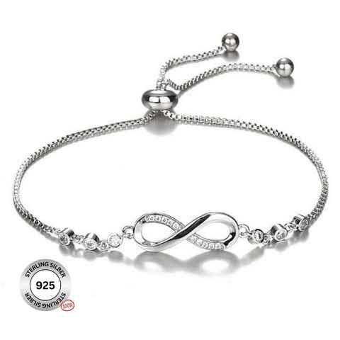 Felino Silberarmband Armband Infinity Damen Frauen Diamanten Unendlich Liebe Ewigkeit (1-tlg), 925 Sterling Silber