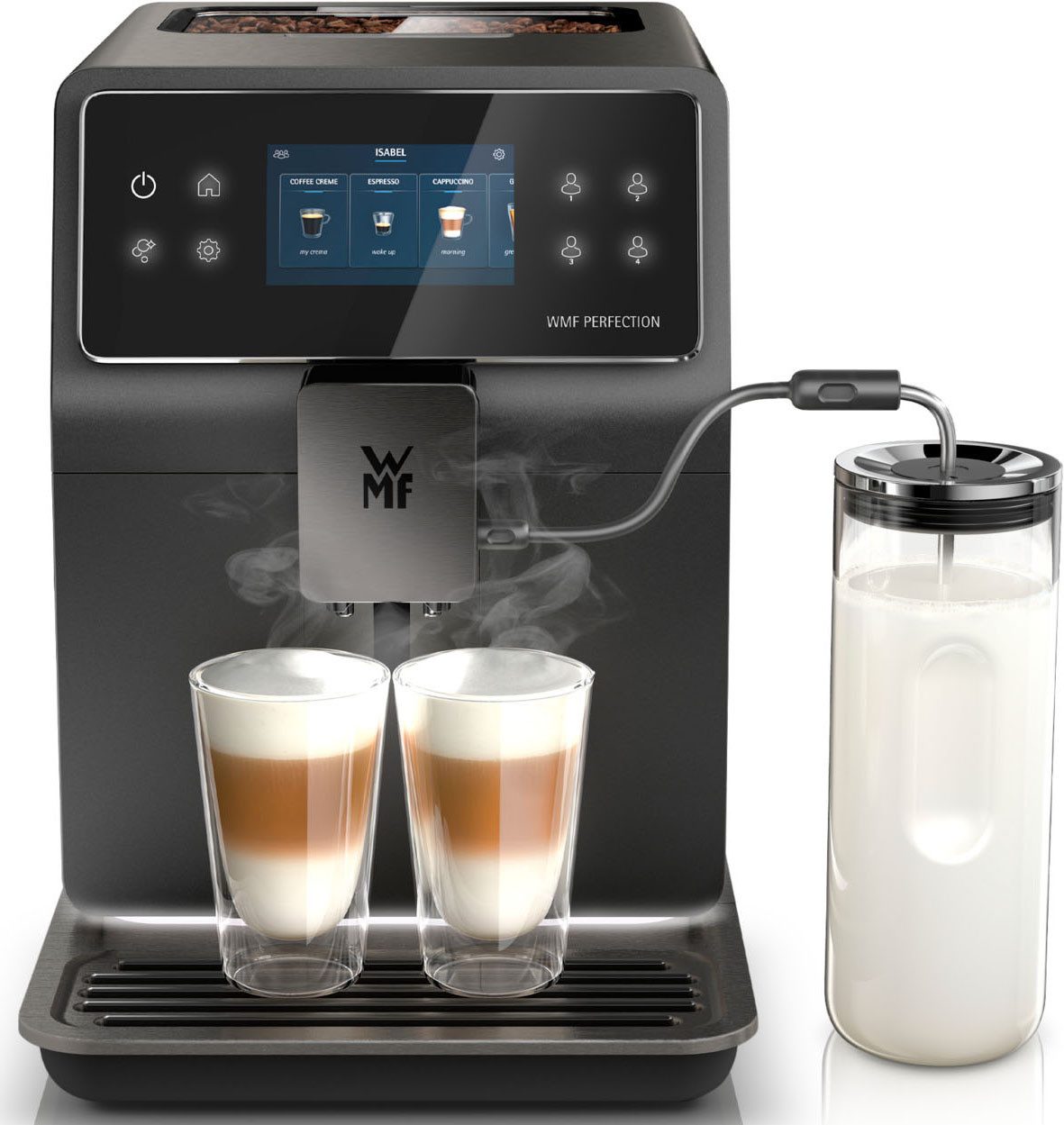 WMF Kaffeevollautomat Perfection 890L CP855815, intuitive Benutzeroberfläche, perfekter Milchschaum, selbstreinigend