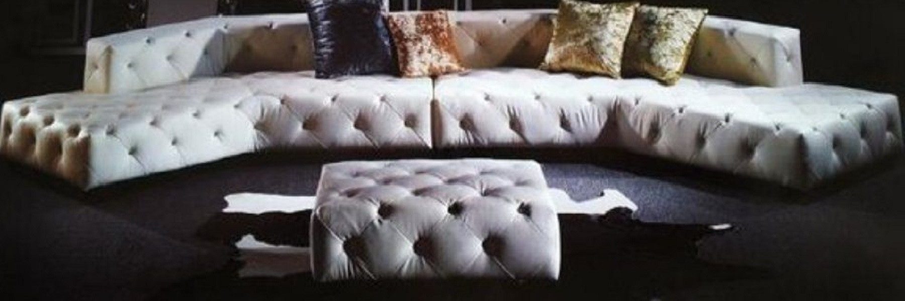 JVmoebel Chesterfield-Sofa Big Sofa 500cm Ledersofa Couch Wohnlandschaft XXL, 1 Teile, Made in Europa