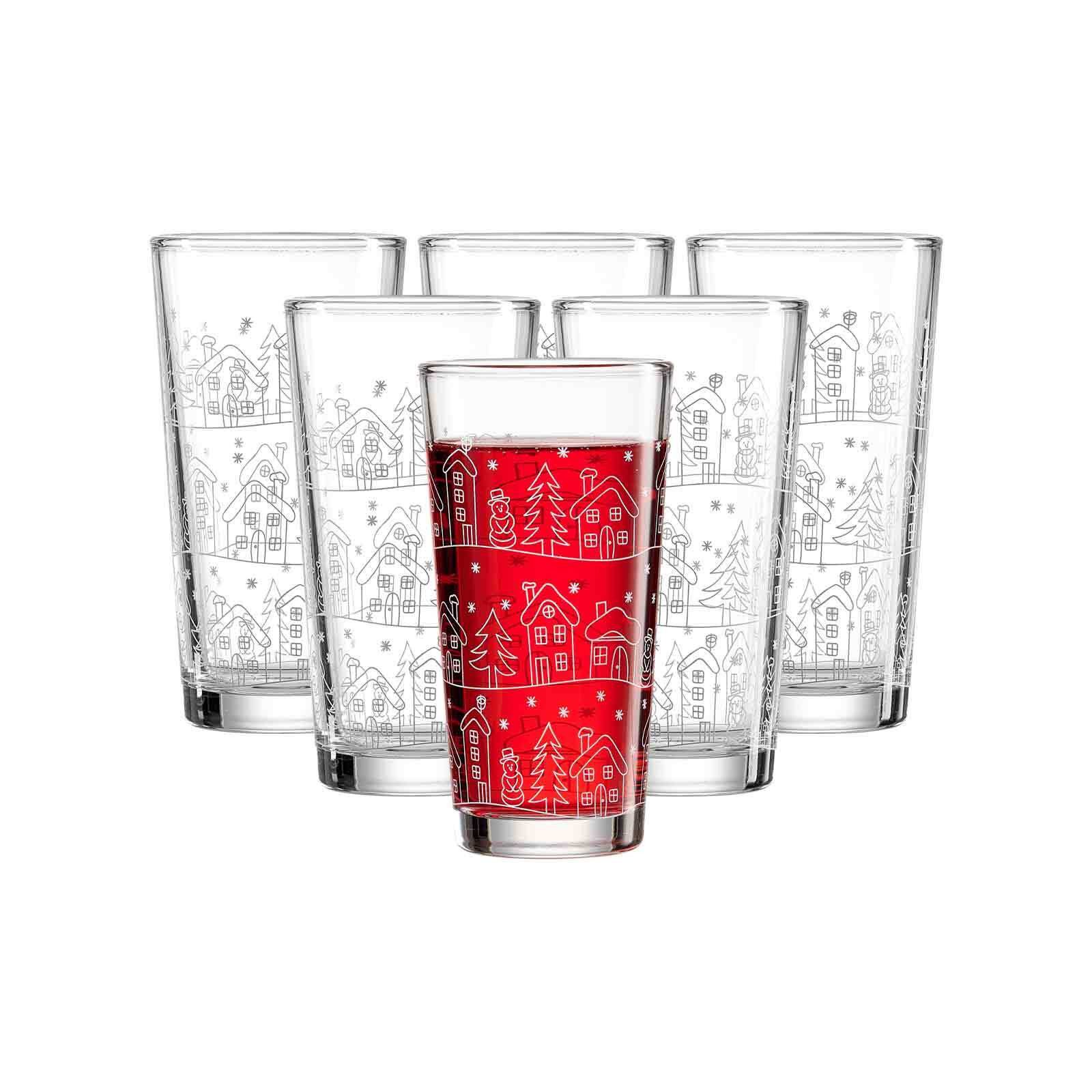 Ritzenhoff & Breker Glas Winter Trinkgläser 380 ml 6er Set, 6-tlg., Glas