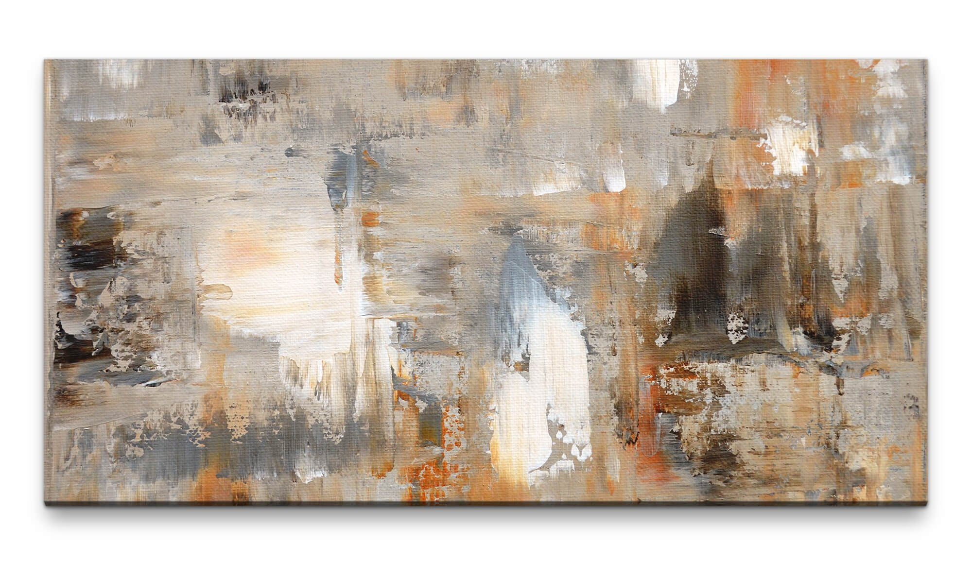 möbel-direkt.de Leinwandbild Bilder XXL Abstrakt in hellbraun 50x100cm Wandbild auf Leinwand. € 52,00