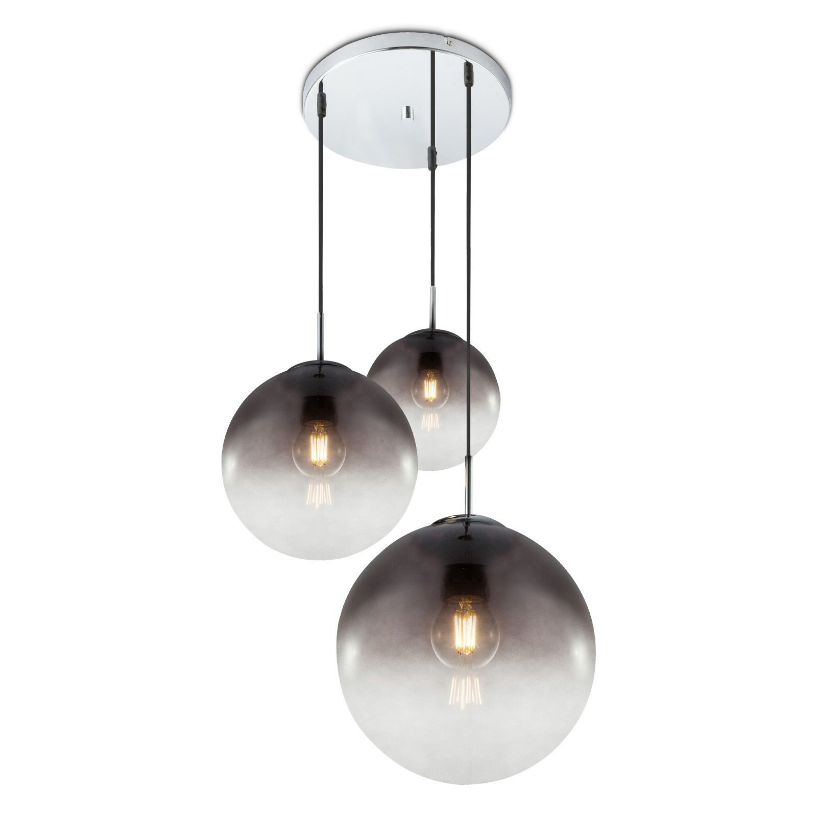 bmf-versand Hängeleuchte Hängelampe Esszimmer Rauchglas Kugeln Hängeleuchte günstig online kaufen