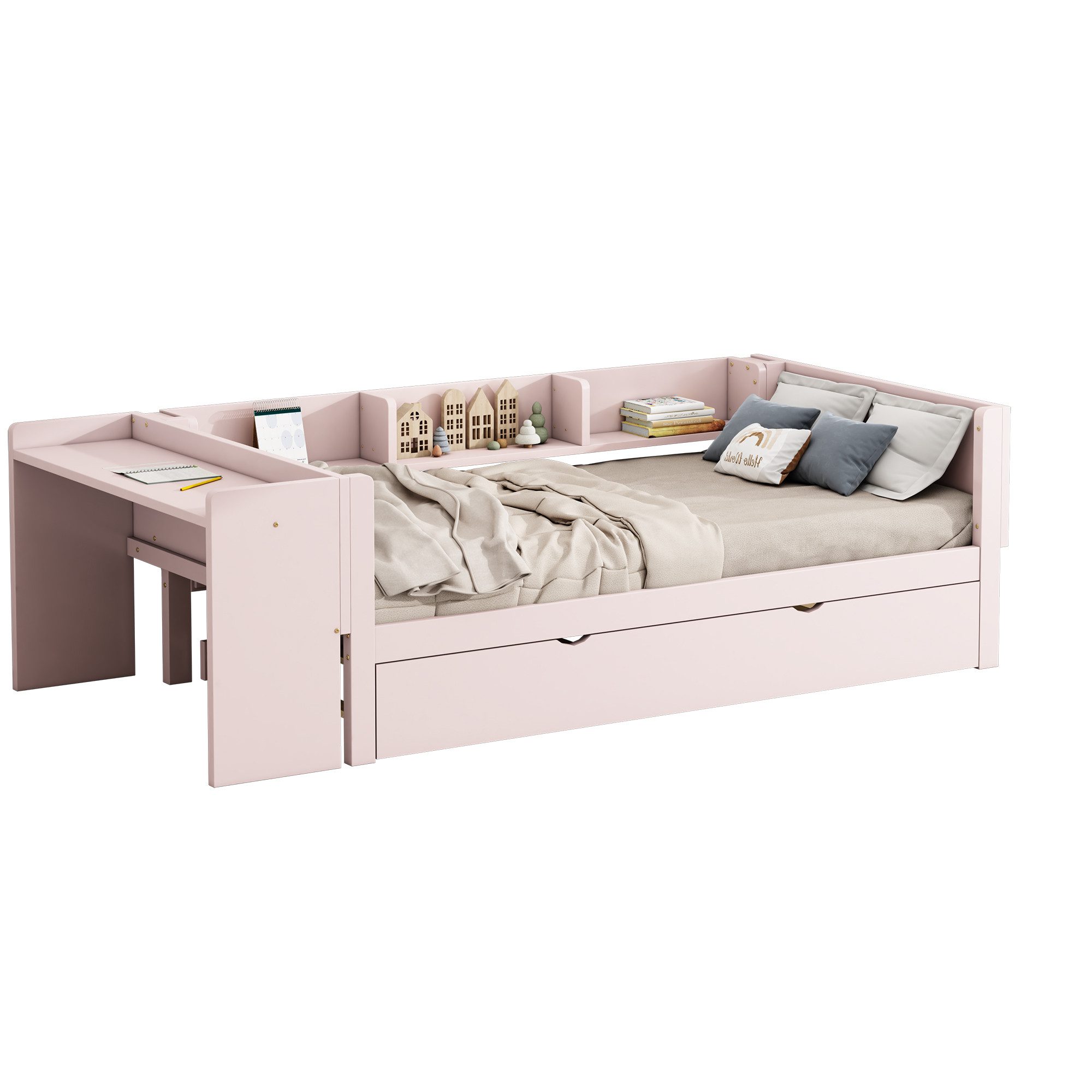 Flieks Massivholzbett, Kinderbett Einzelbett 90x200cm mit günstig online kaufen