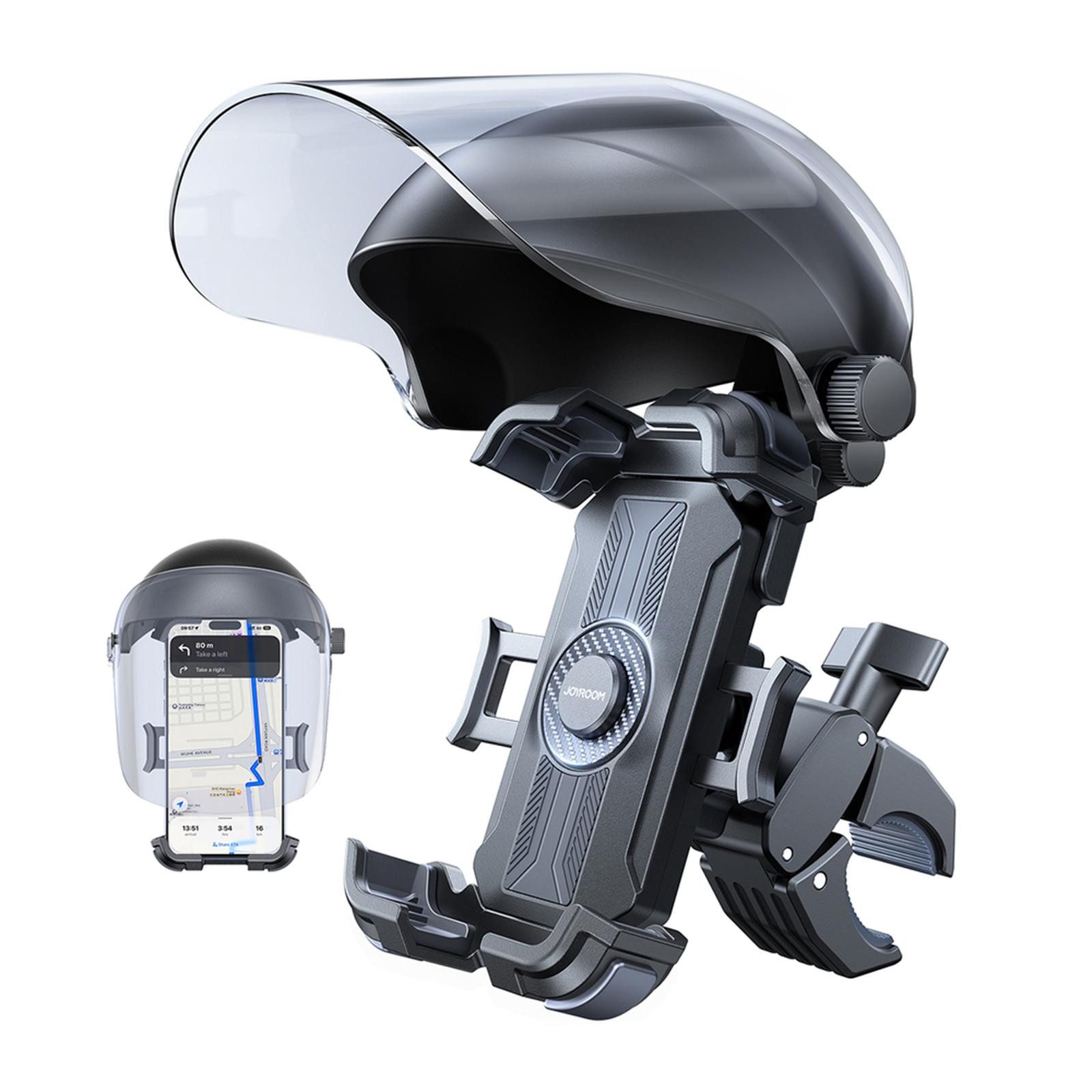 JOYROOM Handy-Halterung JR-ZS526 Fahrrad Halterung mit Regenschutz, (bis 7 Zoll, Universal Smartphone Handy Halter für Motorrad Bike Roller Scooter)