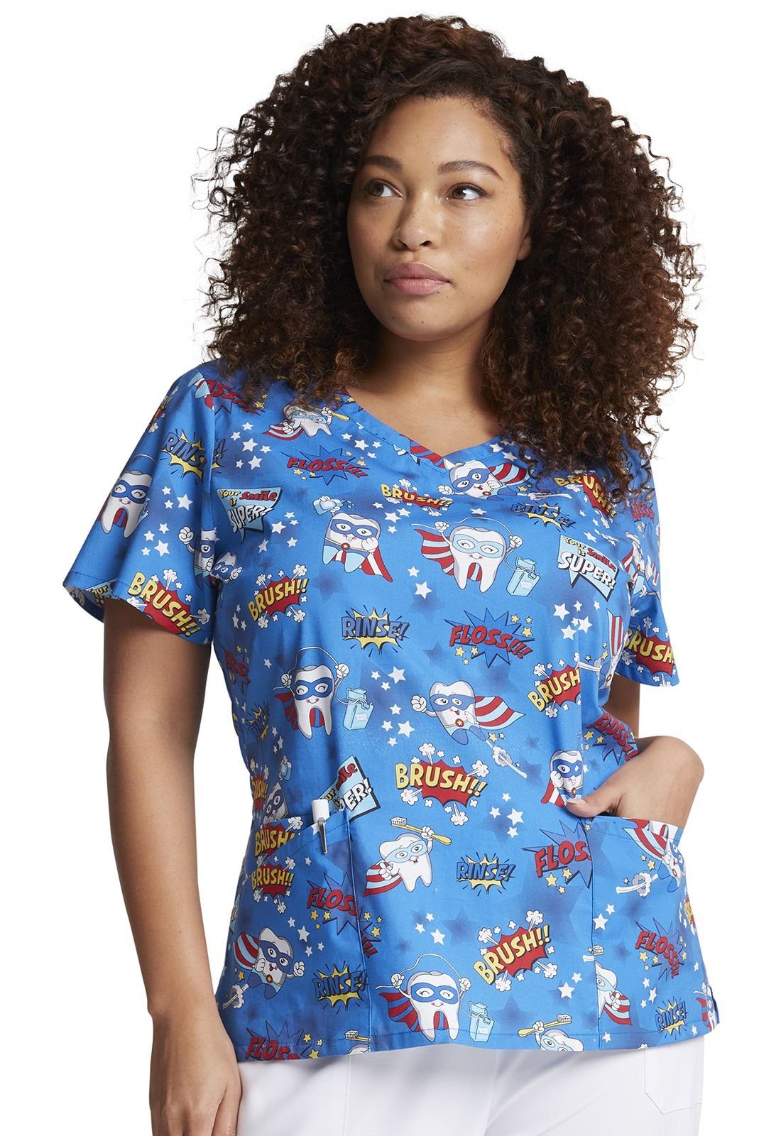 Dickies Funktionsbluse Bunt bedruckter Damen Kasack günstig online kaufen