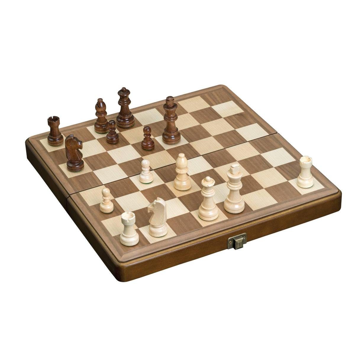 Philos Spiel, Familienspiel Schachkassette, Feld 33 mm, Brettspiel, für 2 Spieler,...