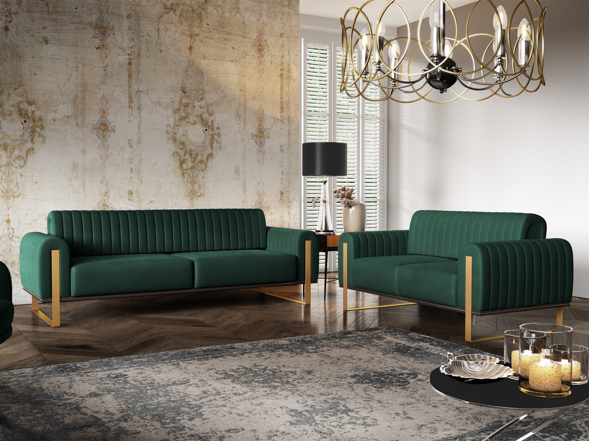 Fun Möbel Polstergarnitur Sofaset Designersofas VALERIE günstig online kaufen