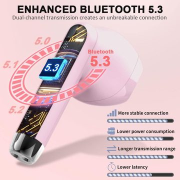 Drsaec Kabellos Bluetooth 5.3 mit 4 HD Mic, 2024 LED-Anzeige USB-C In-Ear-Kopfhörer (Robuste Konstruktion und hohe Qualität für langanhaltenden Musikgenuss.", 42Std ENC NoiseCancelling Earbuds Tiefer Bass IP7 Wasserdicht Ohrhörer)