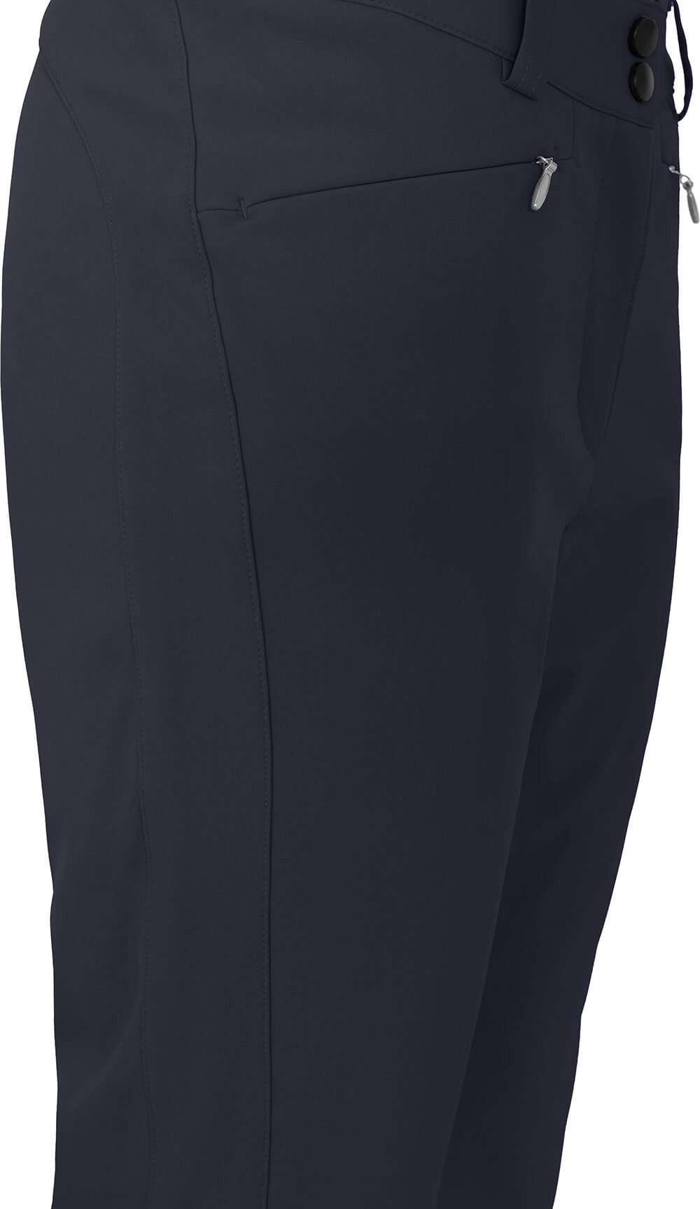 Bergson Skihose SAIMAA Damen Softshell Skihose, winddicht, elastisch, Normalgrößen, Nacht bl