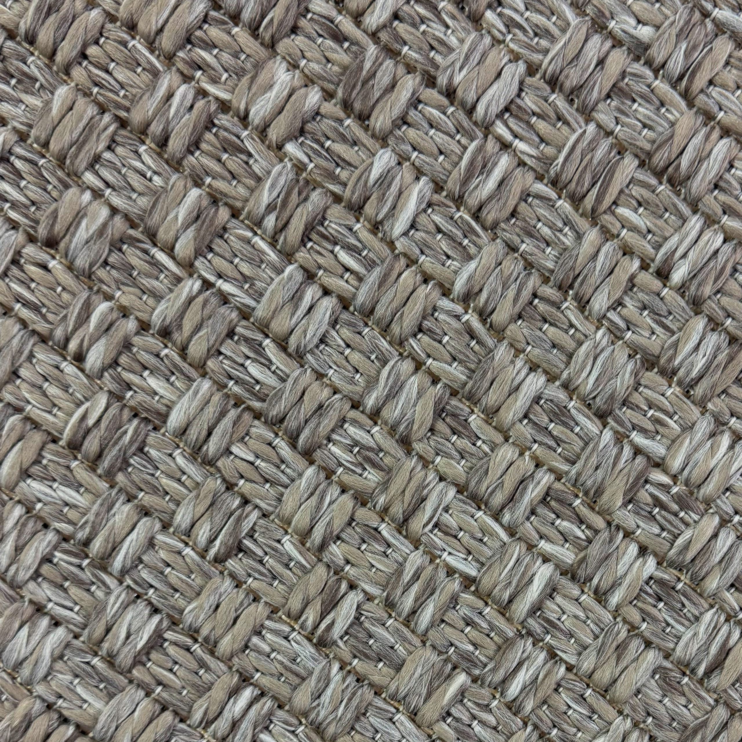 Carpetia Outdoorteppich Moderner Teppich Taupe Flechtstruktur Indoor Outdoor, rechteckig, Höhe: 5 mm