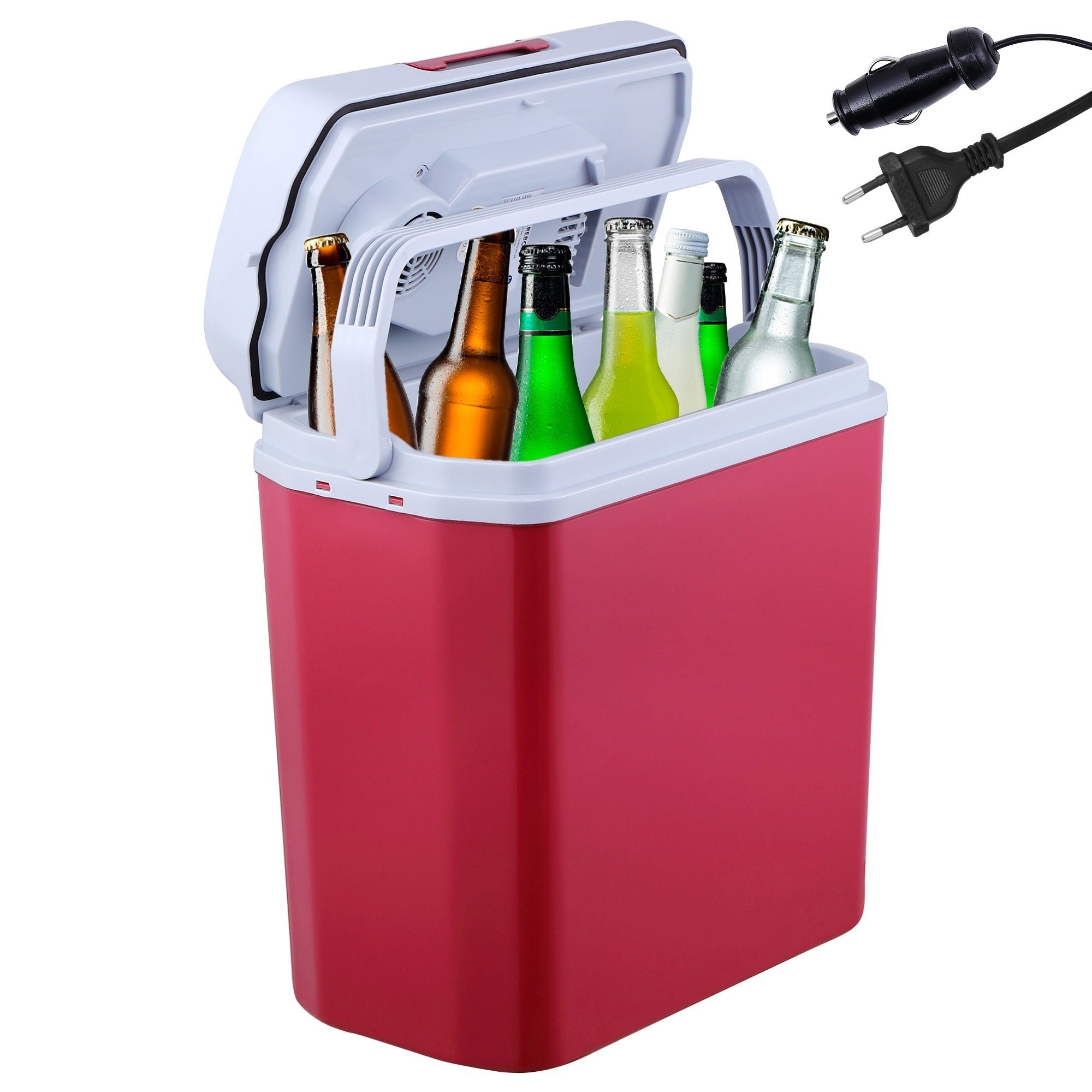 Arebos Elektrische Kühlbox 20L Mobil, Kühlschrank mit ECO Modus zum Kühlen & Warmhalten, 2 Programme: COLD & HOT