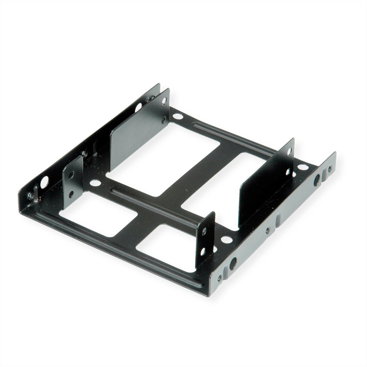 ROLINE PC-Gehäuse Montageadapter, 3,5 Zoll Rahmen für 2x 2.5 HDD/SSD, Metall
