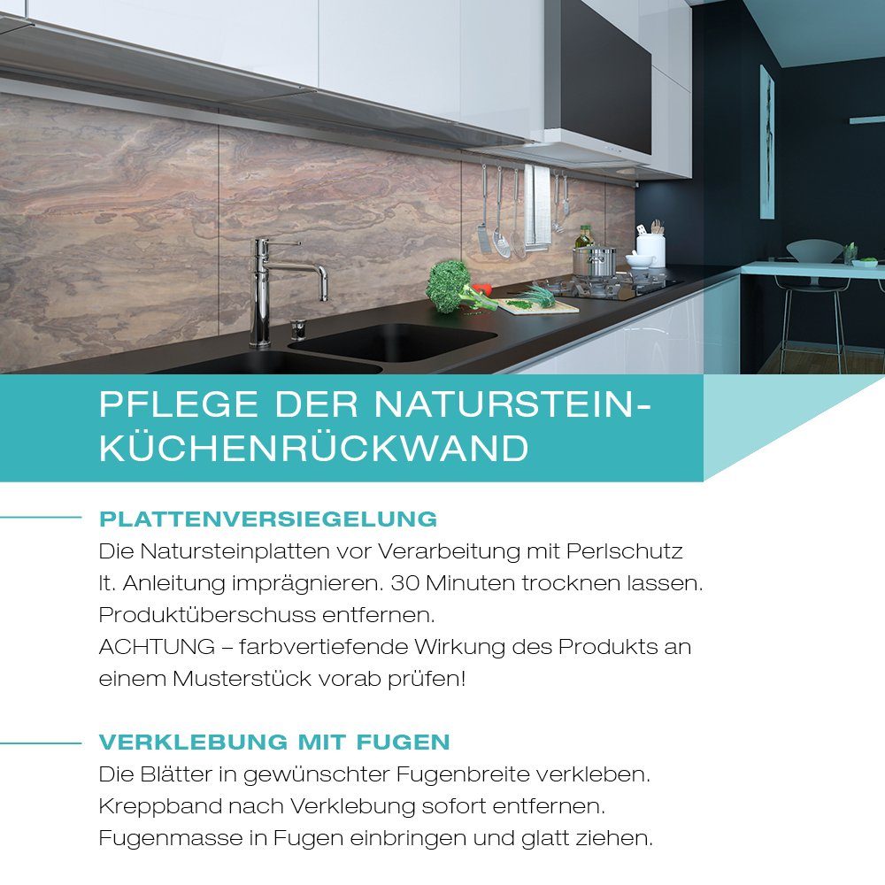 Asphaltgrau ein Naturstein Platte Küchenrückwand Glimmerschiefer - % DRUCK-EXPERT Unikat aus Echtstein 100 jede