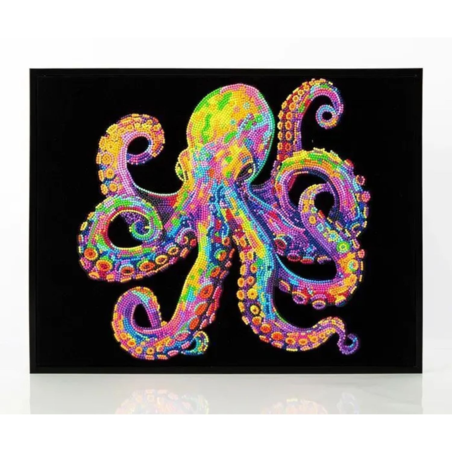 BrainBox Spiel DIAMOND DOTZ - Diamond Painting Neon Oktopus