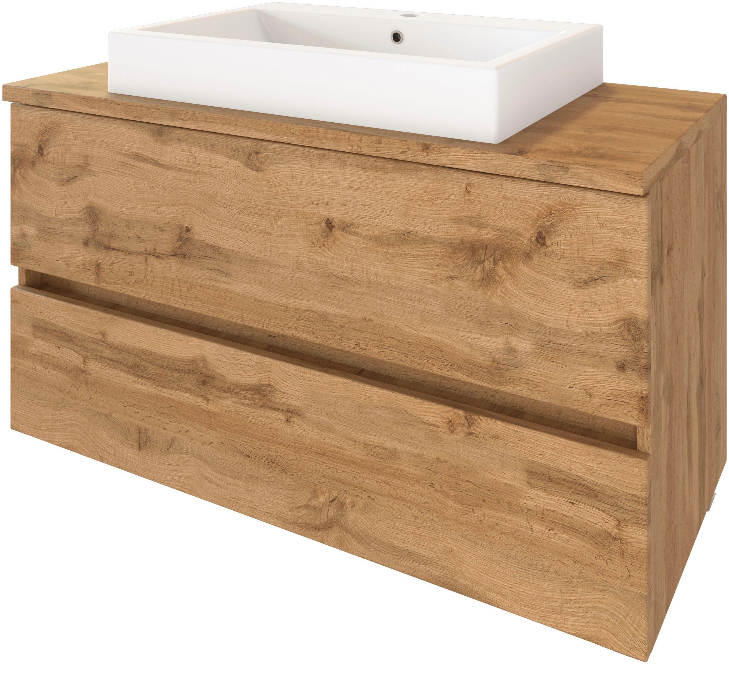 welltime Waschtisch Livorno (Set, 2-St), mit 2 Schubladen, Keramik günstig online kaufen