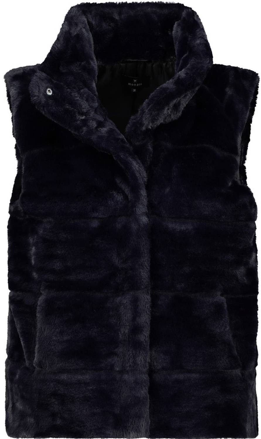Monari Outdoorjacke 809140 Flauschige Felloptik mit Stehkragen