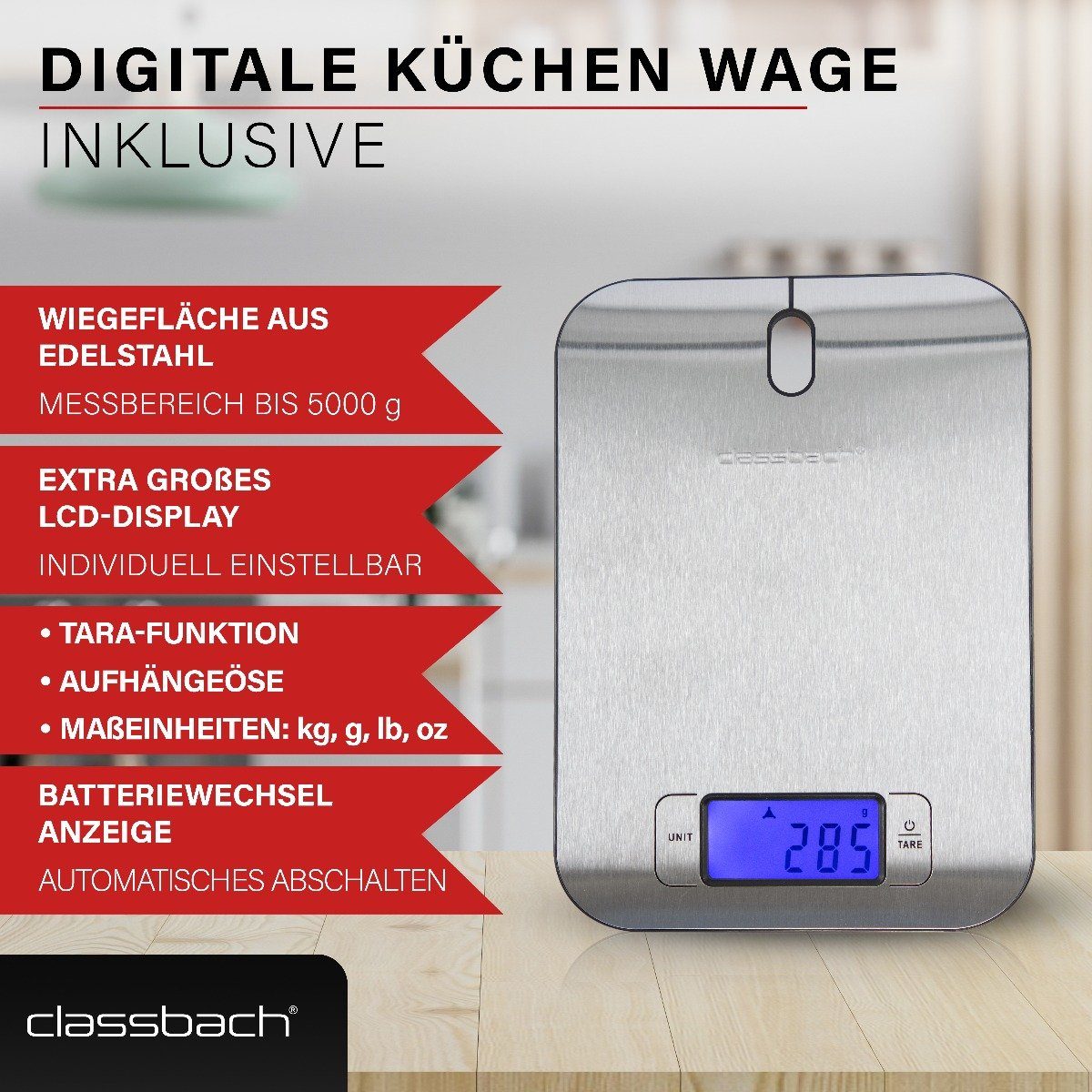 classbach Küchenmaschine C-KM W 4004