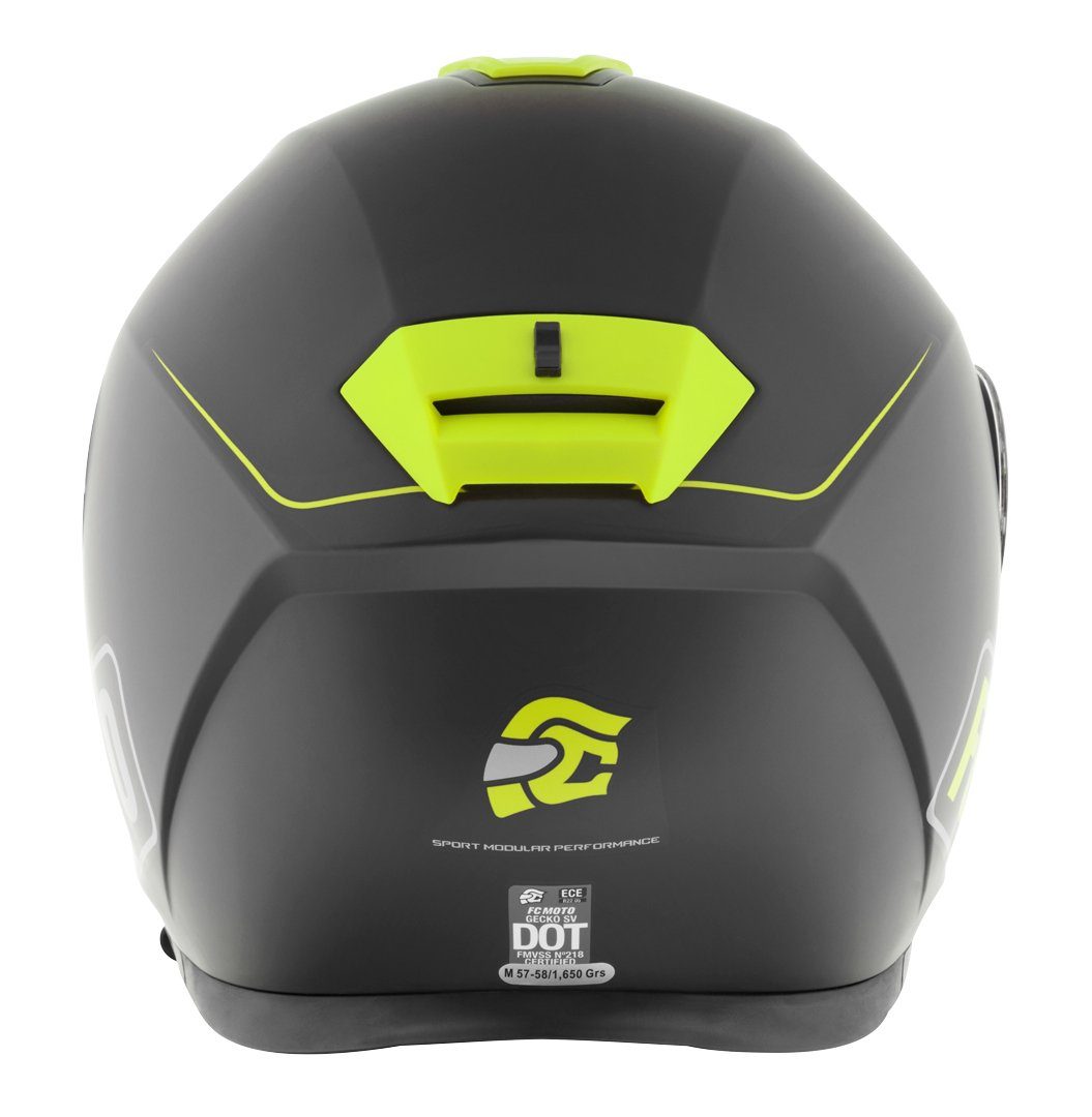FC-Moto Motorradhelm Novo Straight Klapphelm, integriertes Sonnenvisier
