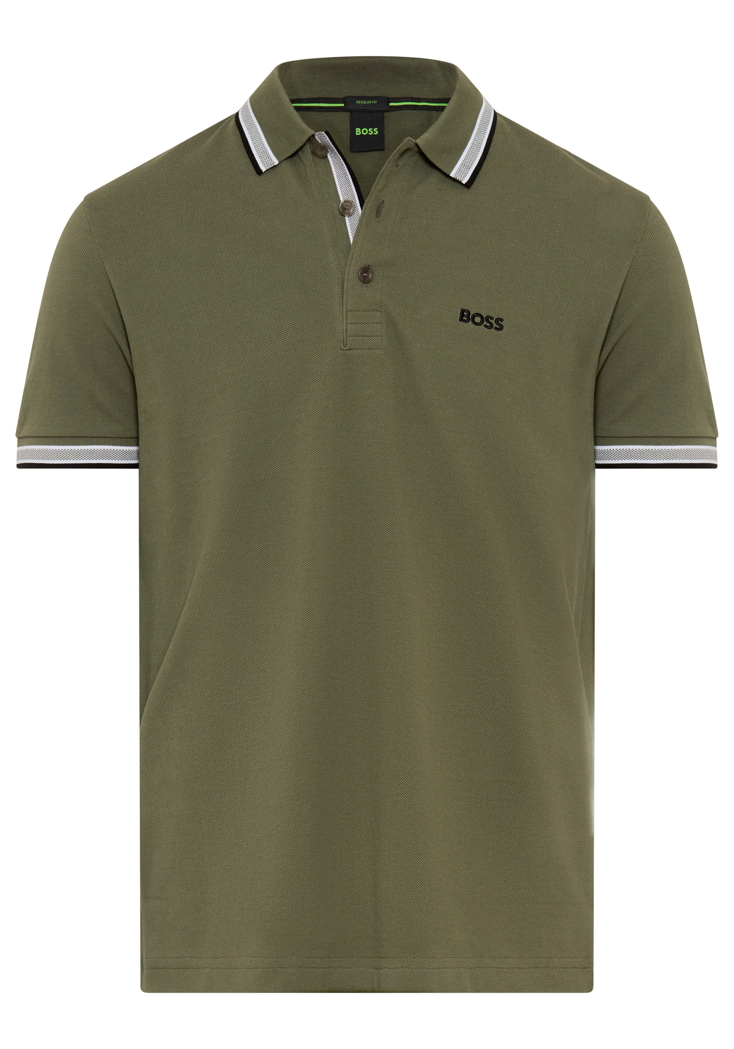 BOSS GREEN Poloshirt Paddy Regular Fit atmungsaktive Piqué-Webstruktur, Flachstrickkragen, gerader Schnitt – Bild 4 von 5