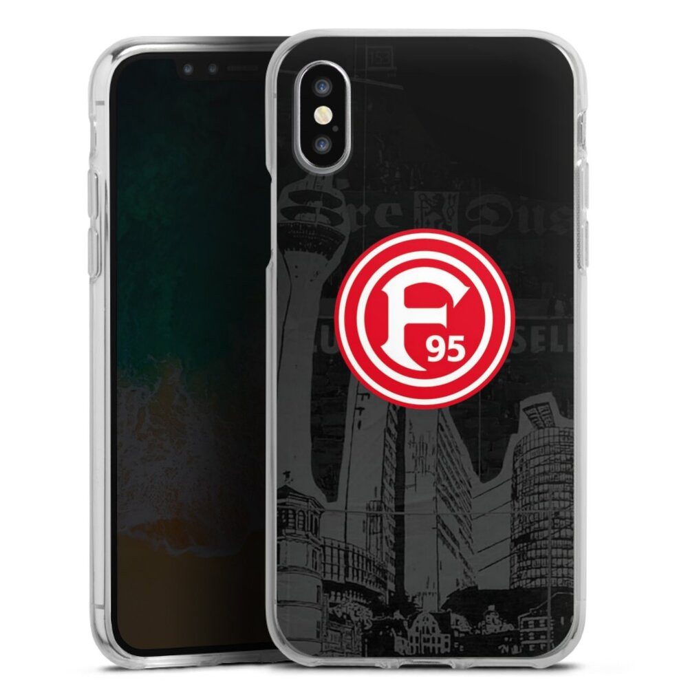 DeinDesign Handyhülle Fortuna Düsseldorf Offizielles Lizenzprodukt Logo Fortuna Logo City, Apple iPhone X Silikon Hülle Bumper Case Handy Schutzhülle