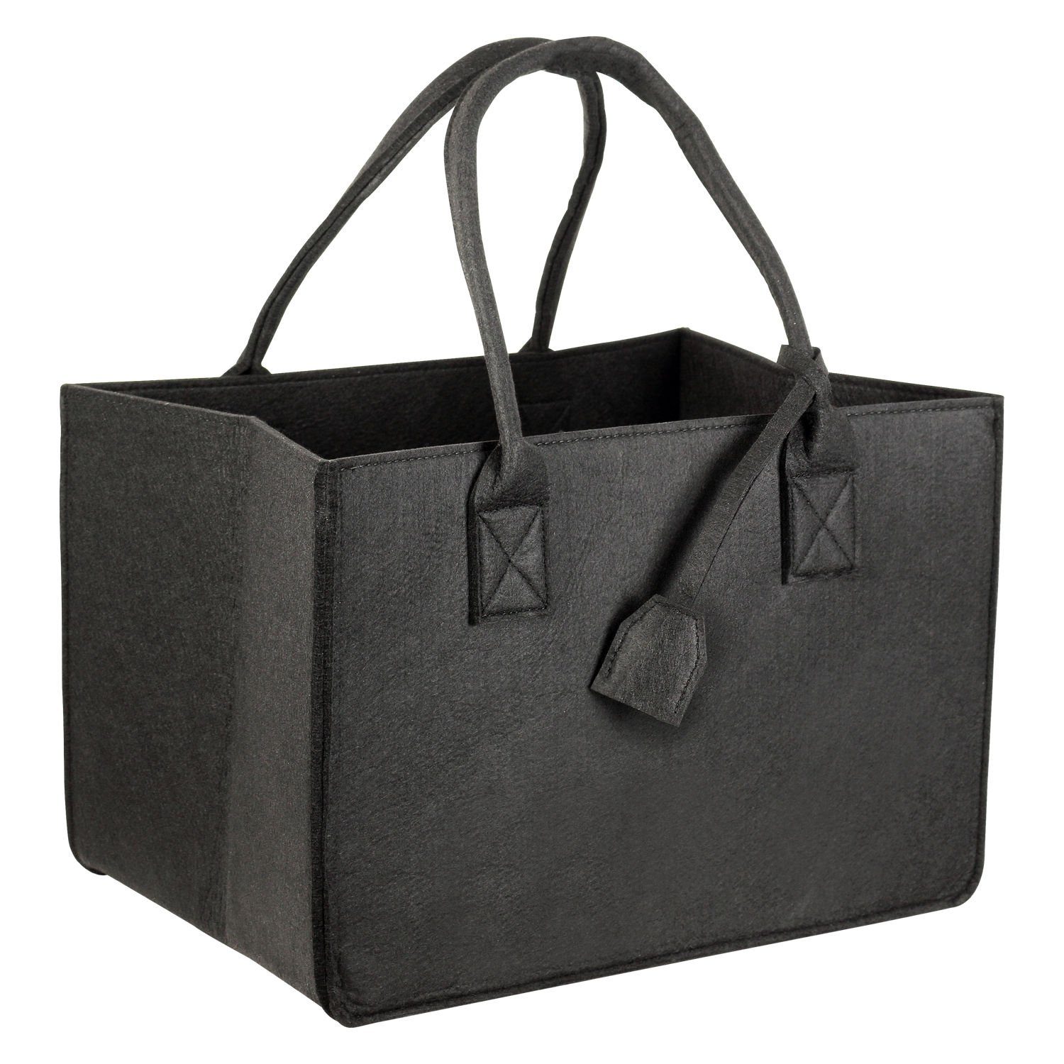 Filztasche Aufbewahrungstasche Filz Farben schwarz Kaminholztasche / 7 40x27x27cm Filztaschen Tasche Schramm® Einkaufstasche in Schramm schwarz Henkeltasche