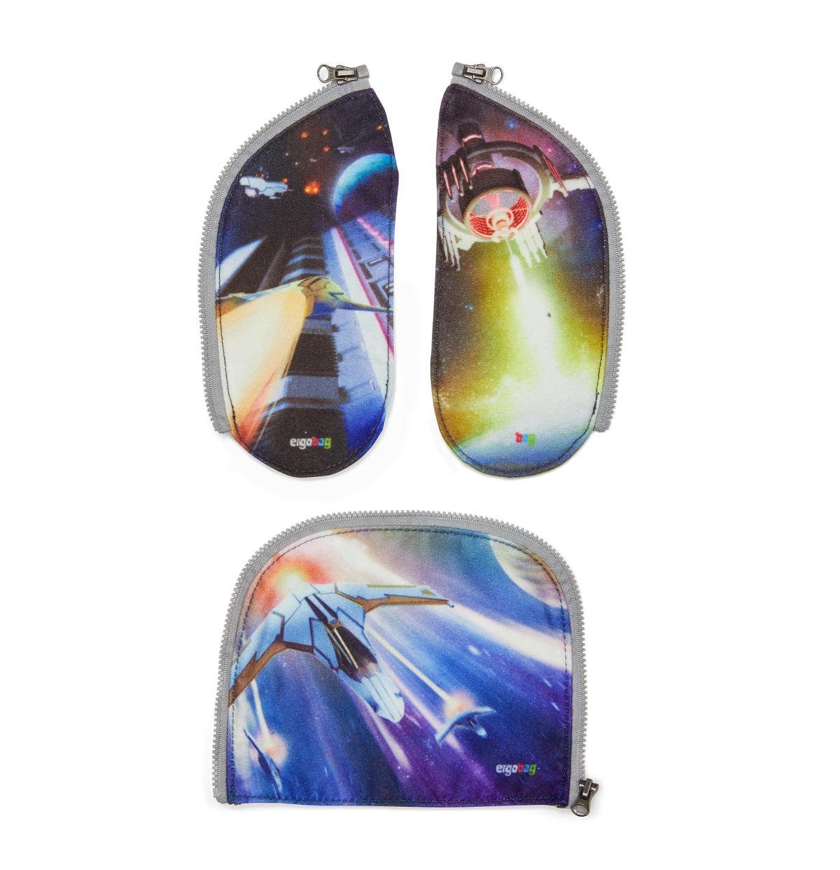 ergobag Schulranzen Zippies (Set, 3-tlg., 3-tlg), Nylex-Material zum Befestigen der Kletties